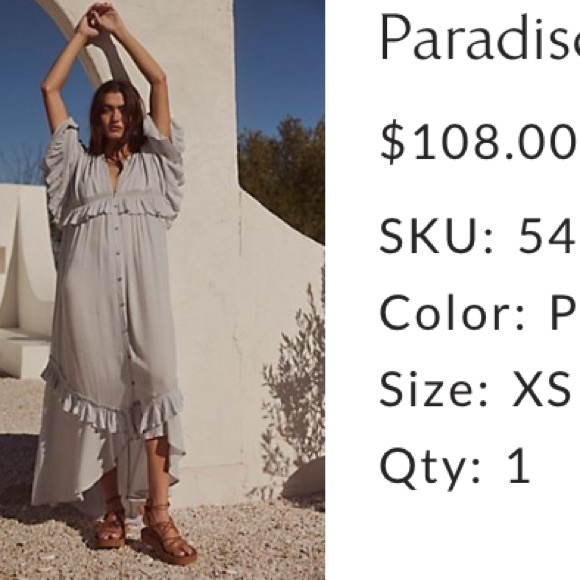Free People Paradiso Maxi Dress Size XS NWT - Picture 2 of 3